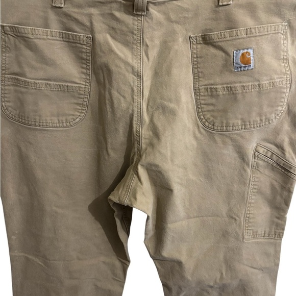 Carhartt Men’s 42x30 Duck Canvas Cargo Pants Stretch Utility Relaxed Tan Workear - Picture 7 of 10